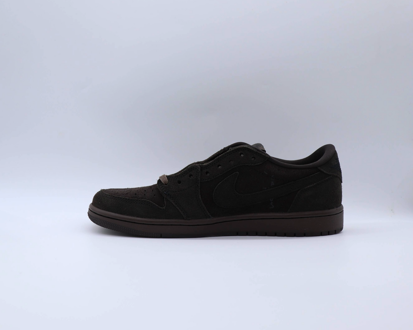 Travis Scott Jordan 1 Low Velvet Brown Sz 8.5