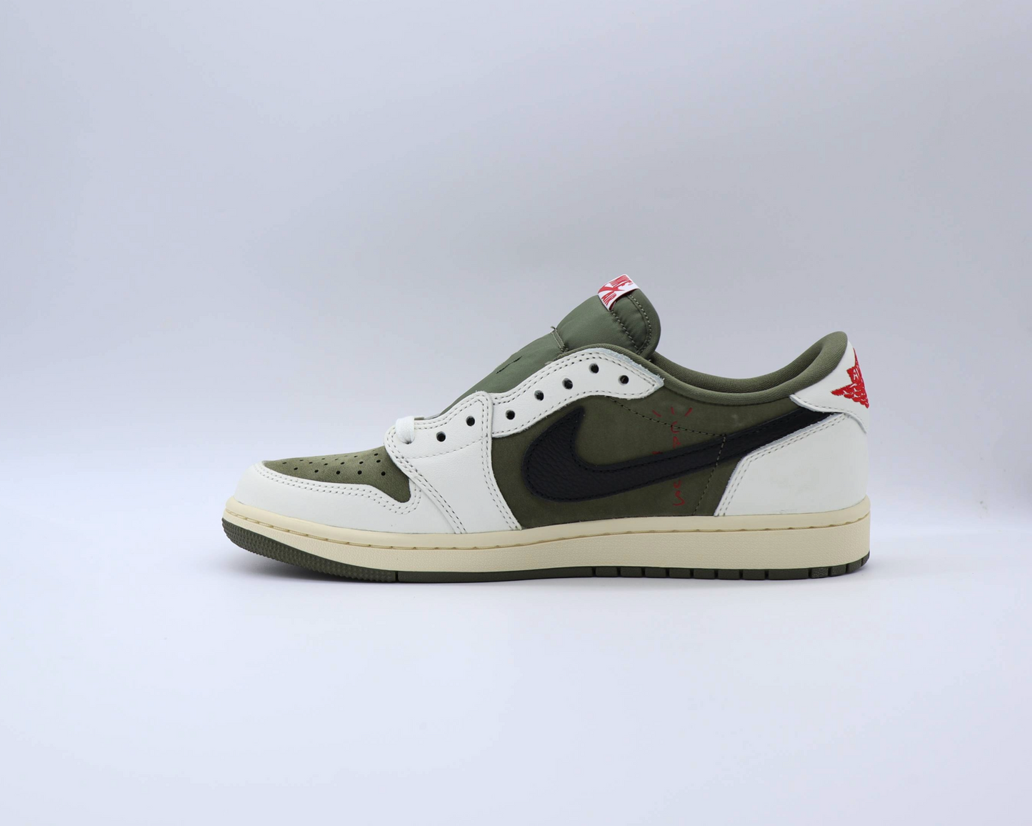 Travis Scott Jordan 1 Low Medium Olive Sz 12