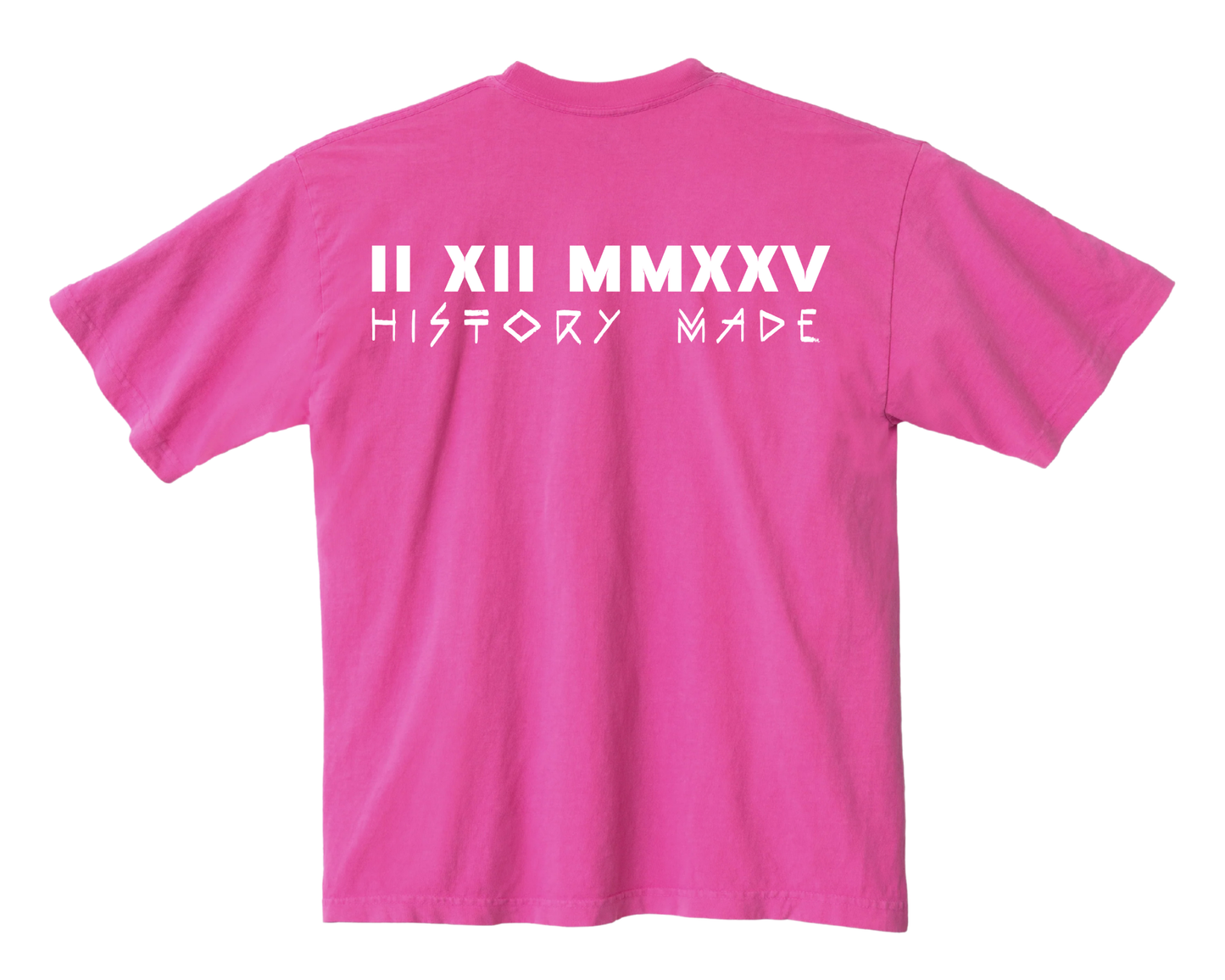 NEP X LUHUN "HISTORY MADE" UNISEX T-SHIRT NEON PINK