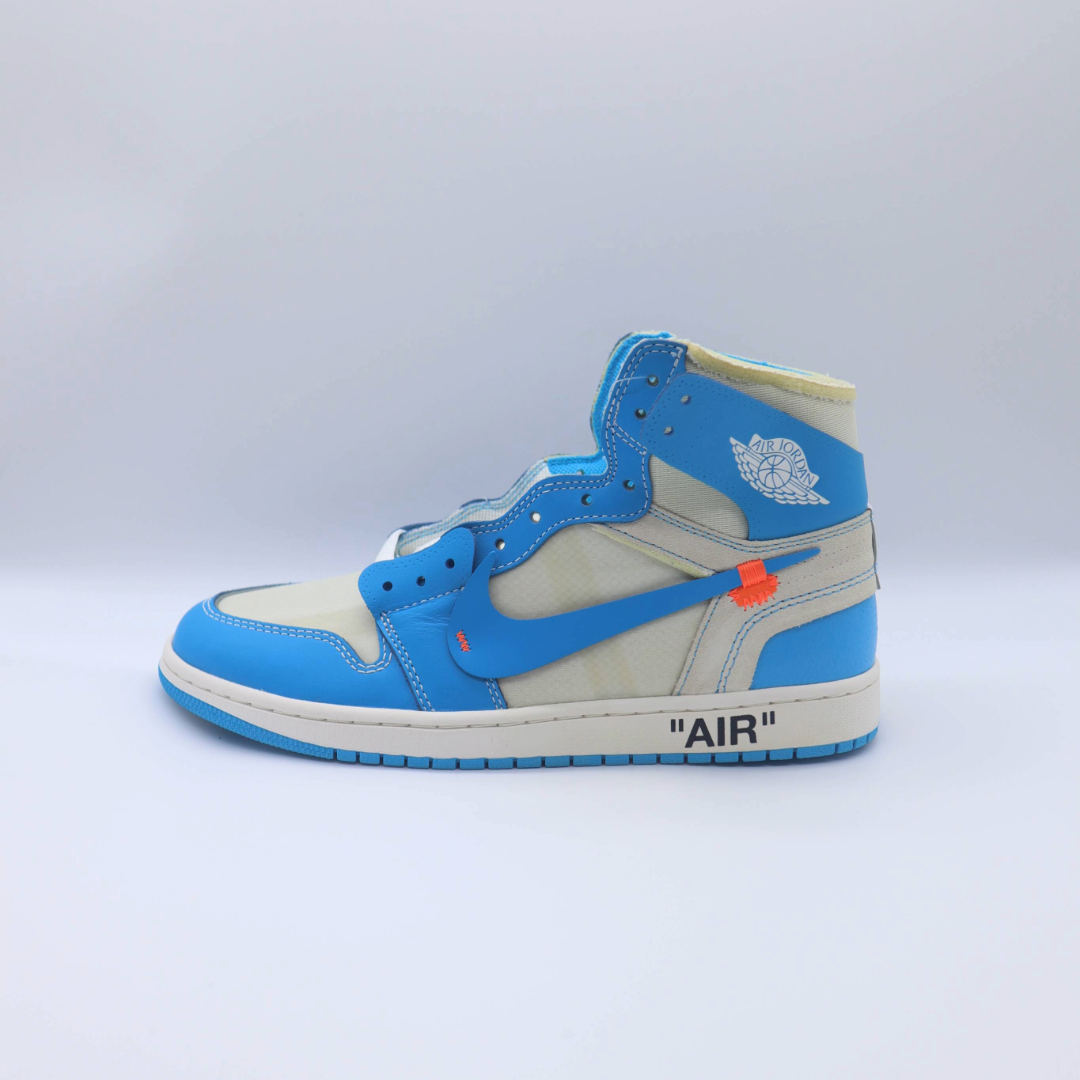 Jordan 1 Retro High Off-White University Blue Sz 10