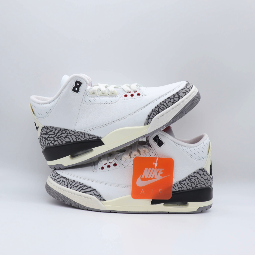 Jordan 3 Retro White Cement Reimagined Sz 8.5