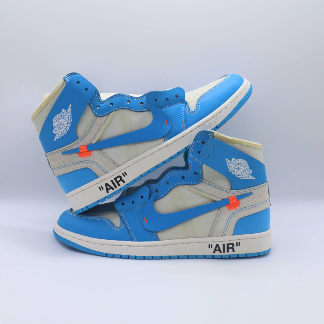 Jordan 1 Retro High Off-White University Blue Sz 10