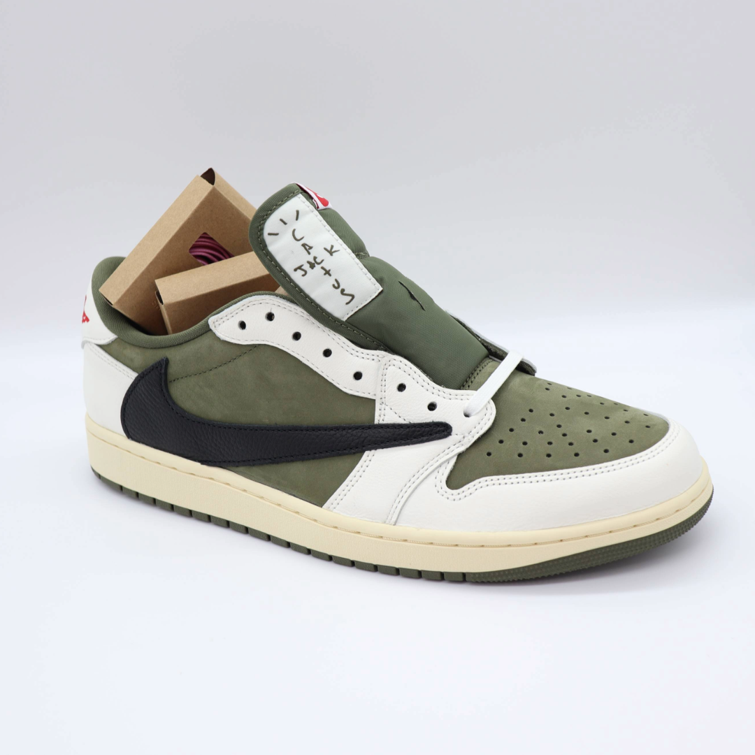 Travis Scot Jordan 1 Low Medium Olive Sz 12