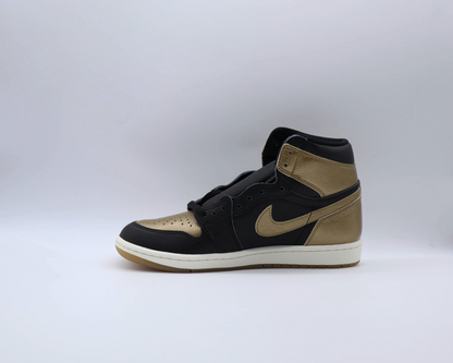 Jordan 1 High Black Metallic Gold Sz 10.5