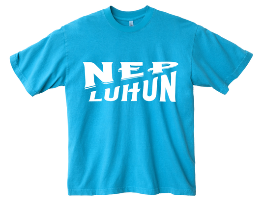 NEP X LUHUN "HISTORY MADE" UNISEX T-SHIRT NEON BLUE