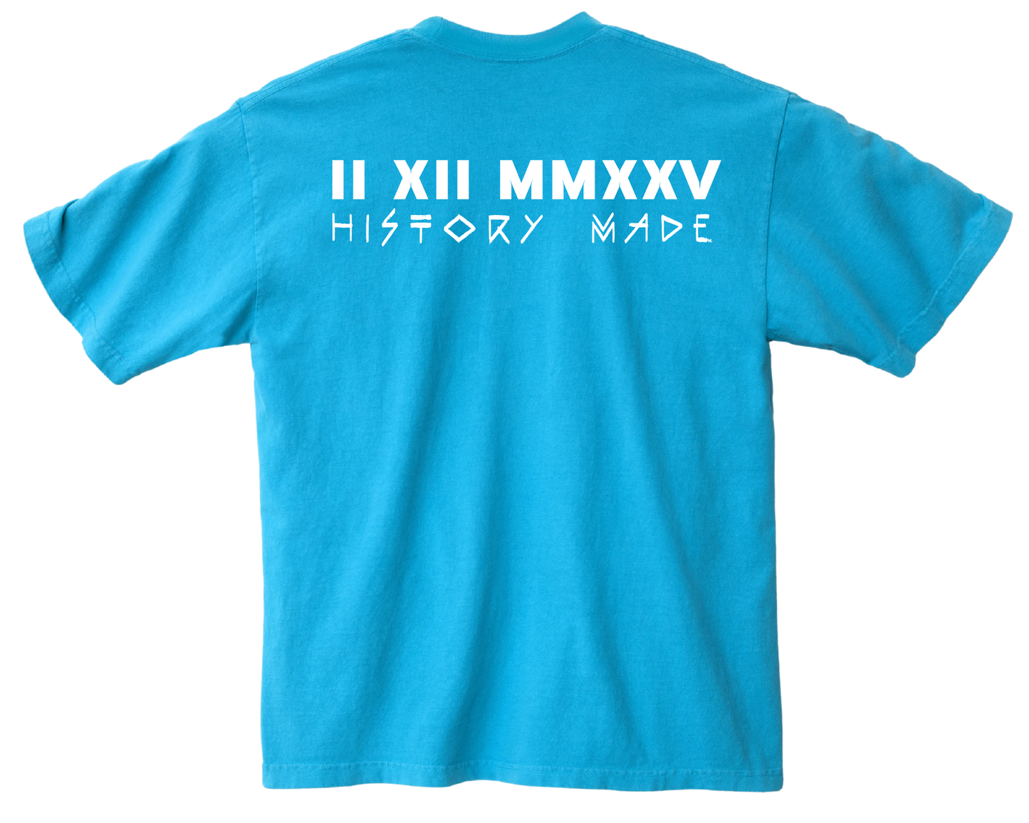 NEP X LUHUN "HISTORY MADE" UNISEX T-SHIRT NEON BLUE