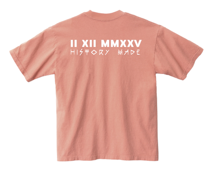 NEP X LUHUN "HISTORY MADE" UNISEX T-SHIRT CORAL