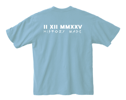 NEP X LUHUN "HISTORY MADE" UNISEX T-SHIRT LIGHT BLUE