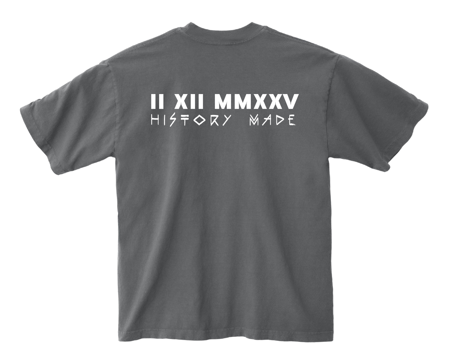 NEP X LUHUN "HISTORY MADE" UNISEX T-SHIRT CHARCOAL